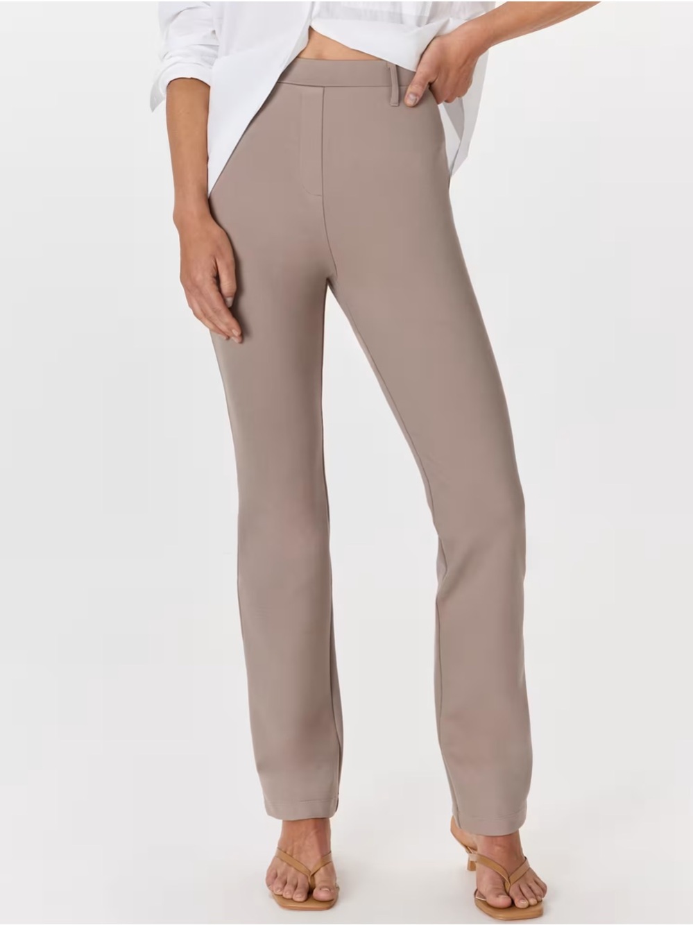 Quince Ultra Stretch Ponte Knit Pants Straight Leg